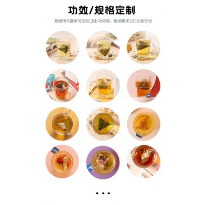 源头工厂OEM代加工三角包袋泡茶花草茶花茶水果茶加工定制标签图4