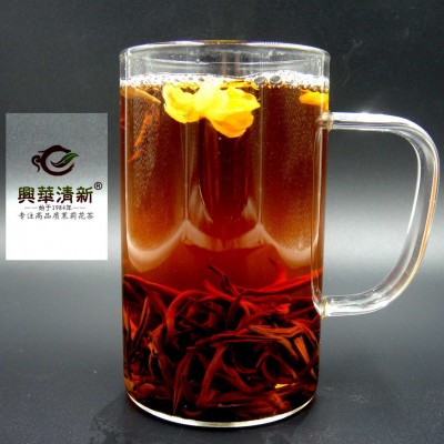 兴华清新品牌茉莉红茶茉莉花香滇红金螺蜜韵云南红茶茉莉花窨制图2