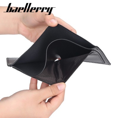 baellerry男士薄款钱包软皮韩版荔枝纹钱夹短款皮夹钱包现货批发图2
