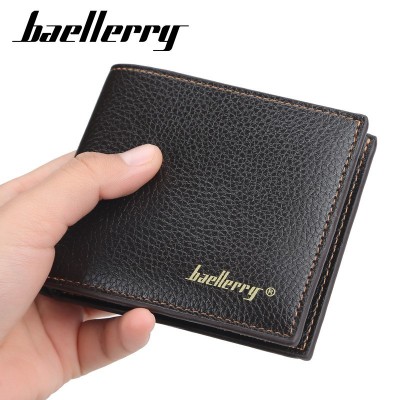 baellerry男士薄款钱包软皮韩版荔枝纹钱夹短款皮夹钱包现货批发图3