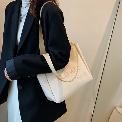 韩版大容量包包女2022新款潮时尚休闲单肩包简约洋气手提托特女包图3