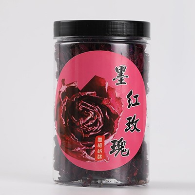 云南特产墨红玫瑰花茶半开全开花冠冻干墨红玫瑰批发代发图2