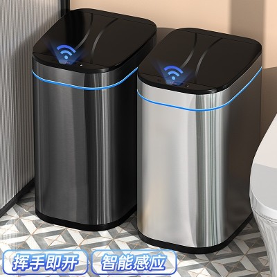 智能感应式垃圾桶家用客厅卧室不锈钢自动厕所卫生间厨房轻奢电动图4