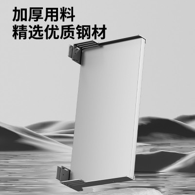 枪灰厨房微波炉架子置物架壁挂式免打孔上墙支架放烤箱多功能收纳图2