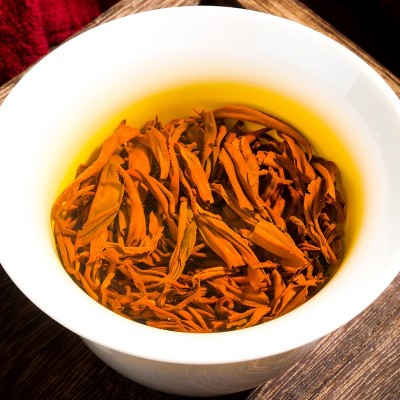 金骏眉茶叶 高档木质礼盒装刺绣凤尾图文 批发直播供货代发图4