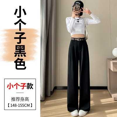 实拍现货2023秋季新款西装裤高腰窄版阔腿裤直筒休闲裤拖地裤女图6