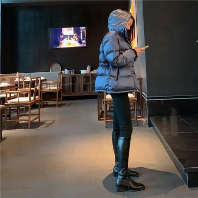 专柜色 高端90白鹅绒服美国杜邦三防保暖显瘦连帽短款羽绒服女冬图2