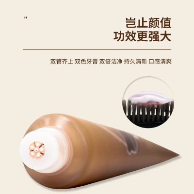 皑齿牙膏正品双层批发100g清新口气洁白牙齿商超批发厂家一件代发图4