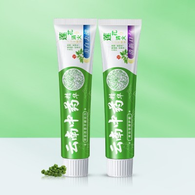 安安正品莲花清火牙膏云南本草三七美白去渍清爽护龈牙膏厂家批发图4