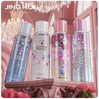 外贸跨境BodyMist身体喷雾250ml女士香水花香调女香perfume批发