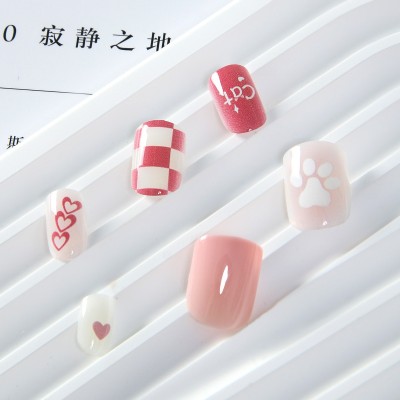 儿童节礼物儿童指甲贴美甲片背胶指甲美甲贴片成品儿童穿戴甲批发图2