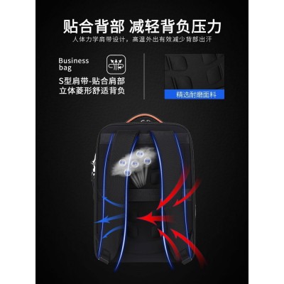 2023新款男士双肩包商务背包韩版大容量电脑包跨境专供大 容量肩包图3