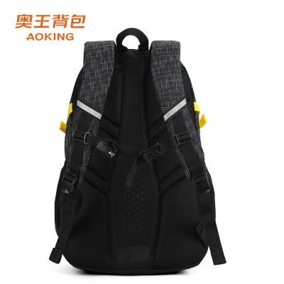 奥王商务背包潮流韩版防滑扣男士双肩包多功能减负学生书包背包图4