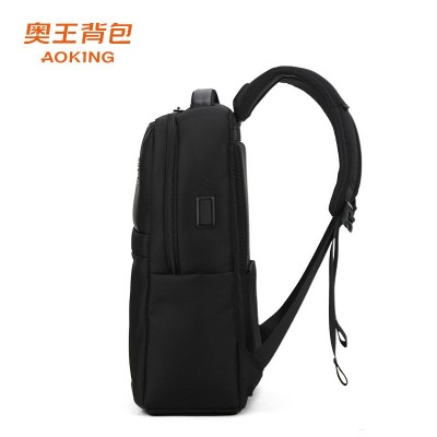 奥王简约商务双肩包USB充电数据线防泼水背包笔记本电脑 包批发图3