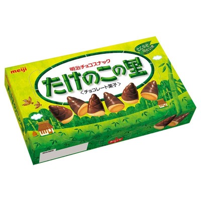 日本进口Meiji明治 蘑菇山 竹笋之山造型巧克力味饼干70g/盒可爱图4