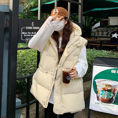 2023秋冬新款羽绒棉马甲女学生韩版宽松坎肩外穿百搭背心马夹外套图4