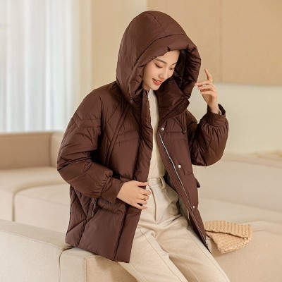 休闲泡芙95白鹅绒羽绒服连帽加厚保暖面包服23新款品牌同 款鹅绒服图2