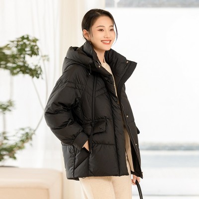 休闲泡芙95白鹅绒羽绒服连帽加厚保暖面包服23新款品牌同 款鹅绒服图3