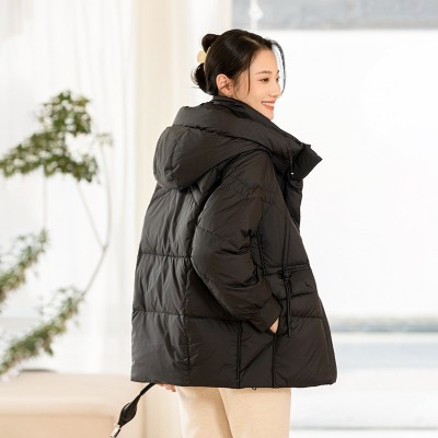 休闲泡芙95白鹅绒羽绒服连帽加厚保暖面包服23新款品牌同 款鹅绒服图4