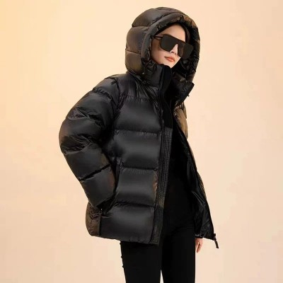 平湖羽绒服女2023冬季黑金90绒高端羽绒服加厚五格短款现货可批发图3