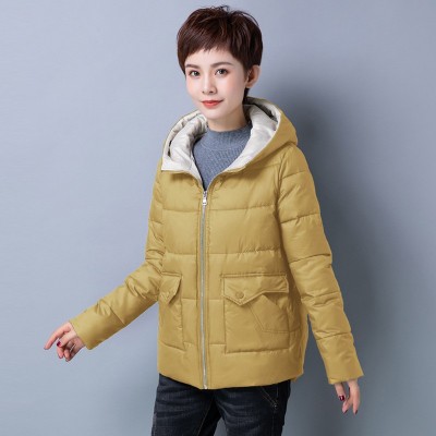 宽松中年女装2020年冬季新款妈妈装保暖棉衣韩版时尚休闲连帽棉服图3