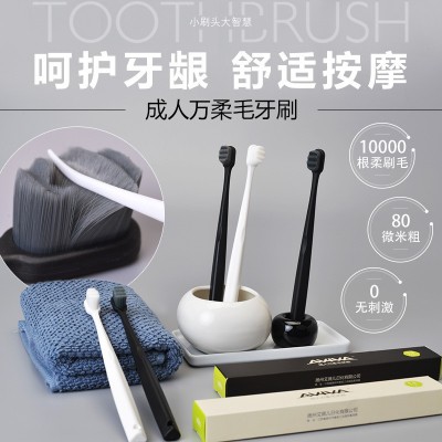 竹炭万根毛牙刷日本纳米超细软毛成人情侣家庭月子厂家批发代发图4