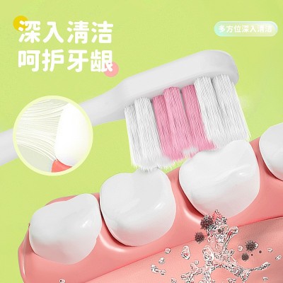 儿童牙刷3-6-12岁呵护宝宝牙龈马卡龙软毛儿童牙刷正品批发定制图4