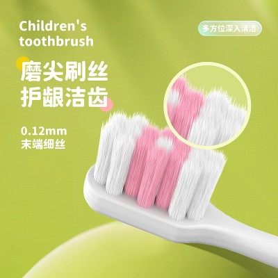 儿童牙刷3-6-12岁呵护宝宝牙龈马卡龙软毛儿童牙刷正品批发定制图2