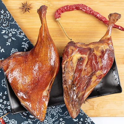 腊鸭腿正宗湖南土特产烟熏鸭腿农家手工自制柴火烟熏咸鸭腿餐饮批图2