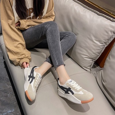 2023春季新款韩版平底小白鞋女透气休闲学生板鞋女跑步鞋JH-6617图2