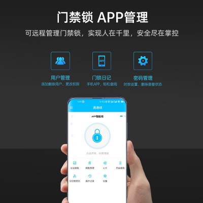 通通指纹门禁锁TTlock微信扫码开锁远程管理智能考勤机门牌打卡机图4