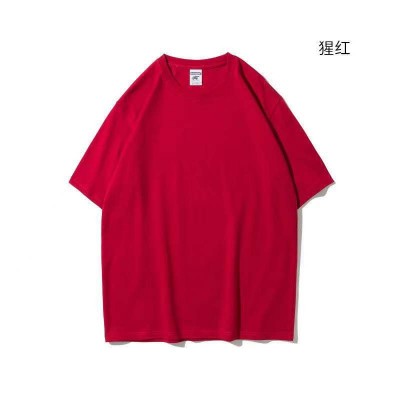 280克潮流落肩款圆领t恤活动广告衫定印图文制logo绣字工衣宣传图5
