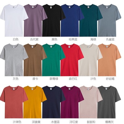 190克短袖T恤衫班服运动会活动衫定图制文字logo宣传diy服饰图2