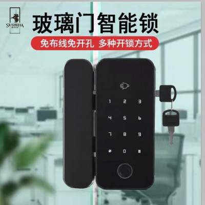 酒店宾馆防盗门木门玻璃门指纹密码锁 不锈钢远程家用智能电子锁图2