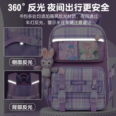 2024新款小学生书包一三四到六年级超大容量女童护脊背包批发厂家图2