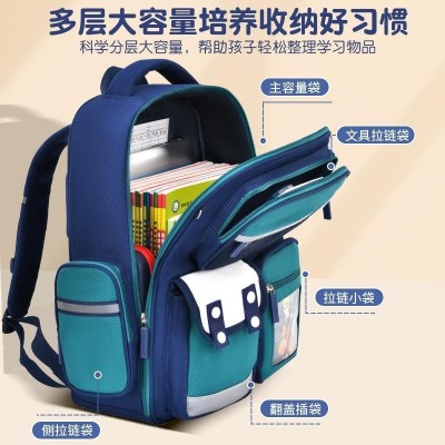 2024新款小学生书包护脊大容量一三到六年级初中男女生双肩包批发图2