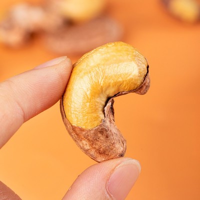 2024年新带皮腰果仁500g大颗粒越南盐焗特紫衣级坚果孕妇零食批发图3
