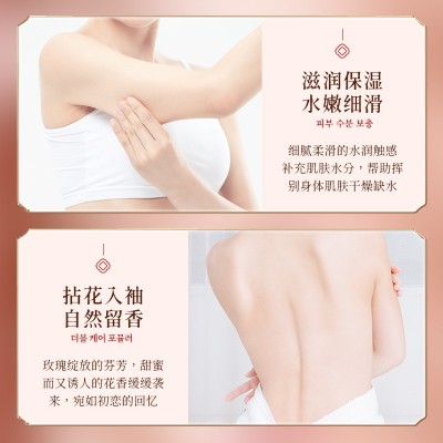 韩芬玫瑰香氛身体乳套装 护手霜润唇膏秋冬护理套装批发图2