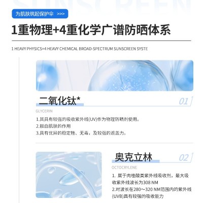 Dr Johom美白防晒霜SPF50+防水防汗防紫外线清爽隔离防晒乳正品图2