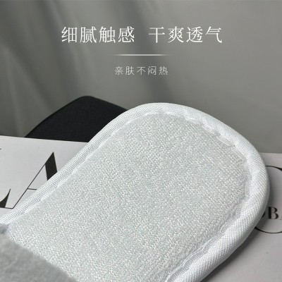 现货秒发一次性拖鞋待客民宿宾馆拖鞋酒店客房用一次性拉毛布拖鞋图2