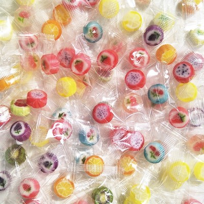 金健网红创意切片糖混合水果味硬糖小零食散装喜糖儿童节糖果批发图3