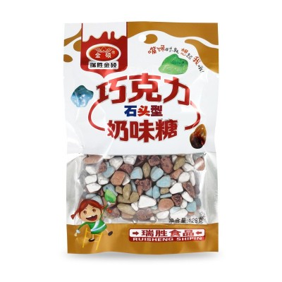 零食批发厂家直销80g石头糖 巧克力味石头糖 怀旧零食儿童糖果软图3