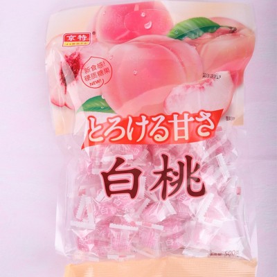京特白桃果味果汁硬糖零食喜糖批发厂家现货网红糖果小零食婚庆图2