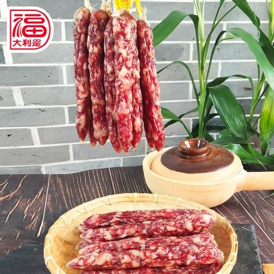现货批发广东香肠咸甜味散装餐饮广味烤肠腊味煲仔饭纯肉广式腊肠图2