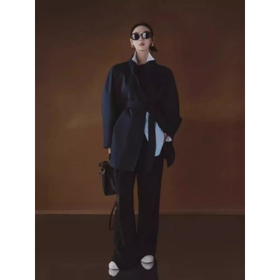 阔版极简风立领法式风衣女显瘦短款风衣外套2024年春季新款24C101图4
