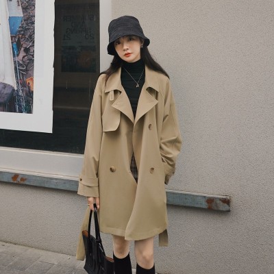 卡其色风衣女中长款2023春秋季新款韩版气质今年流行女士大衣外套图4