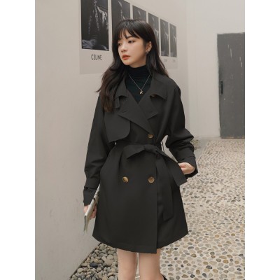 卡其色风衣女中长款2023春秋季新款韩版气质今年流行女士大衣外套图2