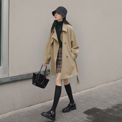 卡其色风衣女中长款2023春秋季新款韩版气质今年流行女士大衣外套图5