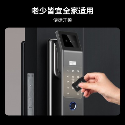 3D人脸识别智能锁全自动家用指纹锁可视猫眼监控电子密码锁厂家图4