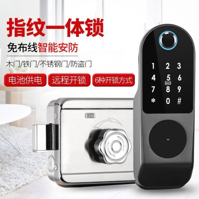 防水外装铁门指纹锁户外老式门tuya涂鸦电子门锁智能公寓密码通通图4